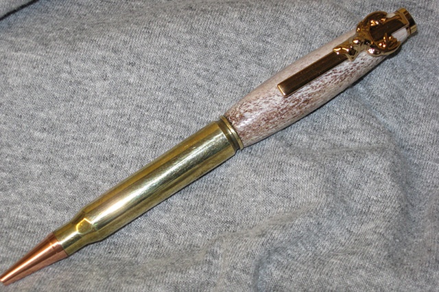 Pen - Antler With 30/06 Shell