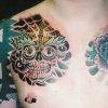 Skull and peony (coverup)