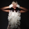 Ostrich Neck Ruff and Gloves