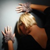 Small Ostrich 'Puff' Gloves 
