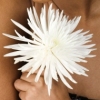 woman with flower