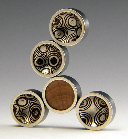 Disc Cluster Brooch