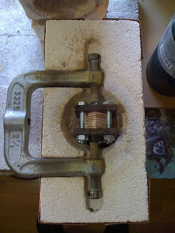 Clamp placed in Kiln