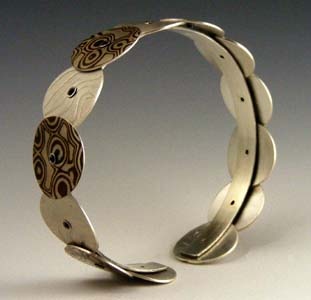 Disc Rivet Circles Bracelet