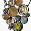 Disc Cluster Pendant (oxidized finish)