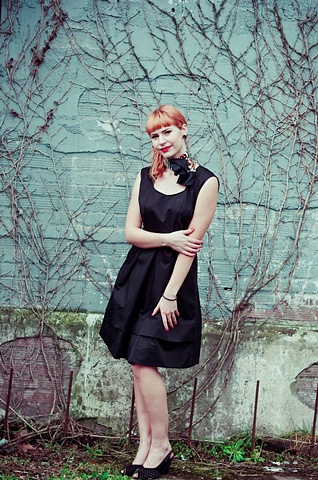 Lockheed Vega dress in stretch cotton.