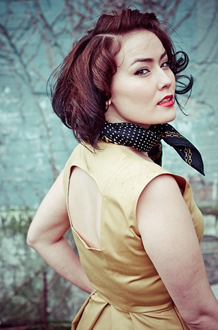 Lockheed Vega dress in stretch cotton.