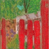 Card - Astilbe and Garden Gate