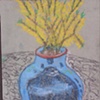 Card - Forsythia in Blue Vase