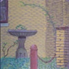 Birdbath with Yellow Wall