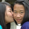 Tessa kissing Zoe