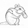 Chip Chipmunk character development sketch for Kung Fu Weenie