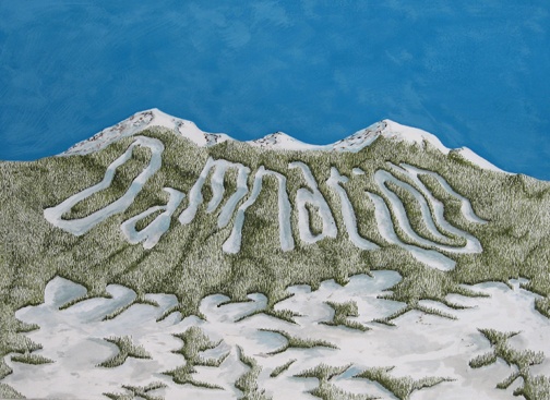 "Daniel Anhorn", painting, landscape, clearcut, "ski runs", damnation
