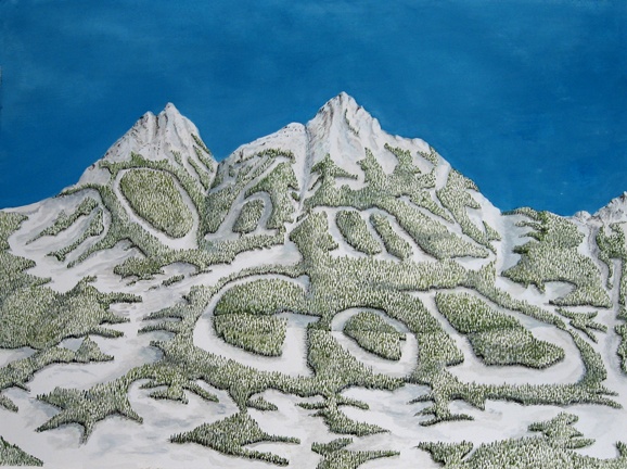 "Daniel Anhorn", painting, landscape, clearcut, "ski runs", "oh my god"