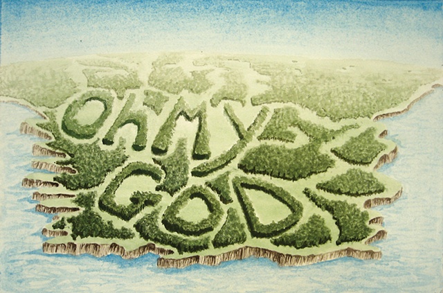 "Daniel Anhorn" painting, landscape, clearcut, "Oh My God"