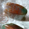 5/8" Red Plume Ocean Jasper Oval Labret