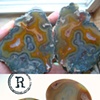 1 3/4" Condor Agate Ovals with Rough