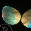 1" Bi-color Labradorite Teardrops