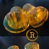 1/2" Green Amber Conches