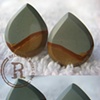 0g Blue Mustang Picture Jasper Teardrop Facets