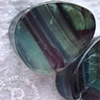 1" Rainbow Fluorite Teardrops