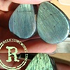 1 1/2" Green Labradorite Teardrops