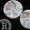 1 1/4" White Ocean Jasper Concaves