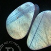 1 3/8" Teal Labradorite Teardrops