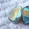 3/4" Rainbow Labradorite Teardrops