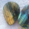 1 1/2" Striated Labradorite Teardrops