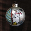 Windsurfing Snowman Ornament