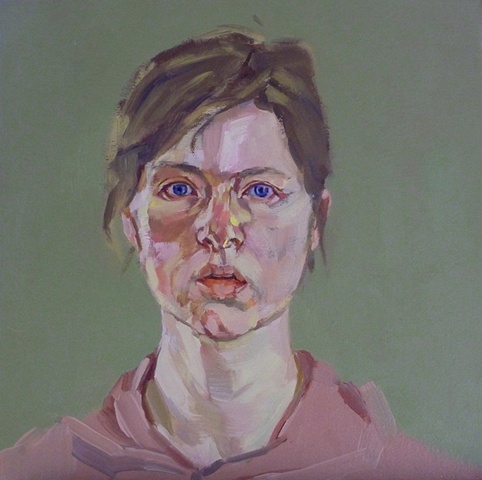 self portrait oil painting on canvas