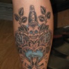 Dagger, skull n roses