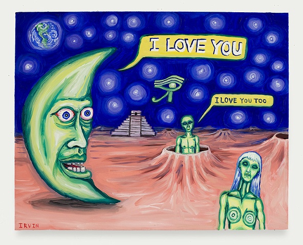 Love in Outer Space. 24x30in, Oil on canvas