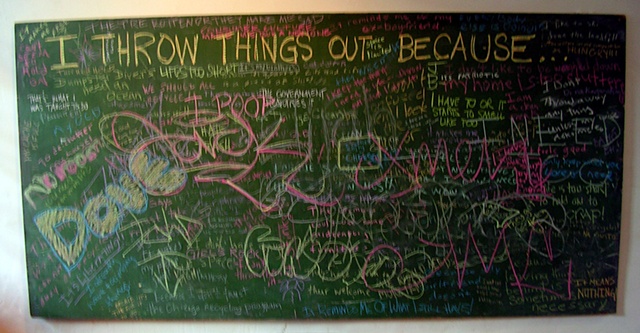 I THROW OUT THINGS BECAUSE...DETAIL