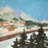 Colorado Mining Town at Night