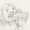 Self Portrait Eating Pizza