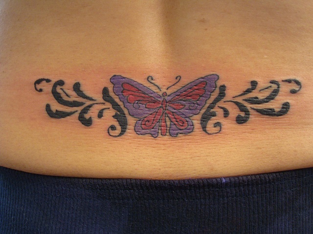 Lower back tattoo