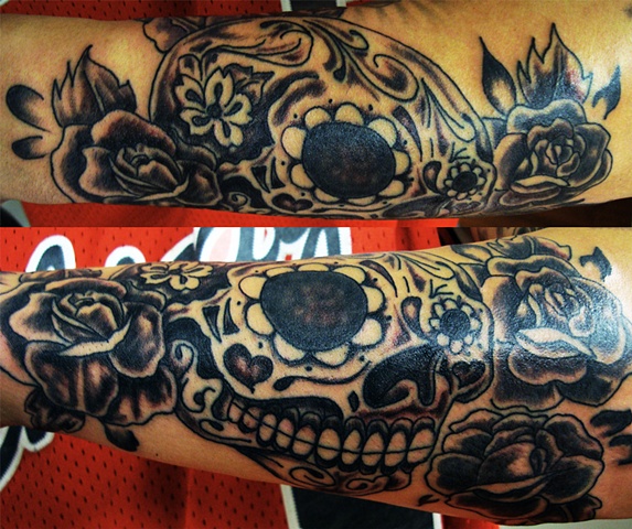 Sugar skull and rose 