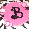 girly initial cake