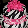 2 tier zebra with pink accents