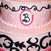 pink & black damask