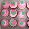 Pink/Green Dot Cupcakes