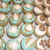 aqua & chocolate shell cupcakes