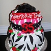 pink, green, and red "35"