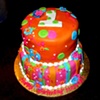 orange, pink, and blue