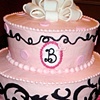pink with black accent cutouts
