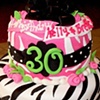 bright zebra and tiny roses