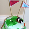 2 tiered golf cake