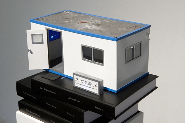 A 1:16 Scale Model of �The Temporary Katie Centre for Katie�s Art� Sitting on the Stacked Volumes of �A Month of Sundays: Alterity and Transcendence�Collected Essays� and a Plinth